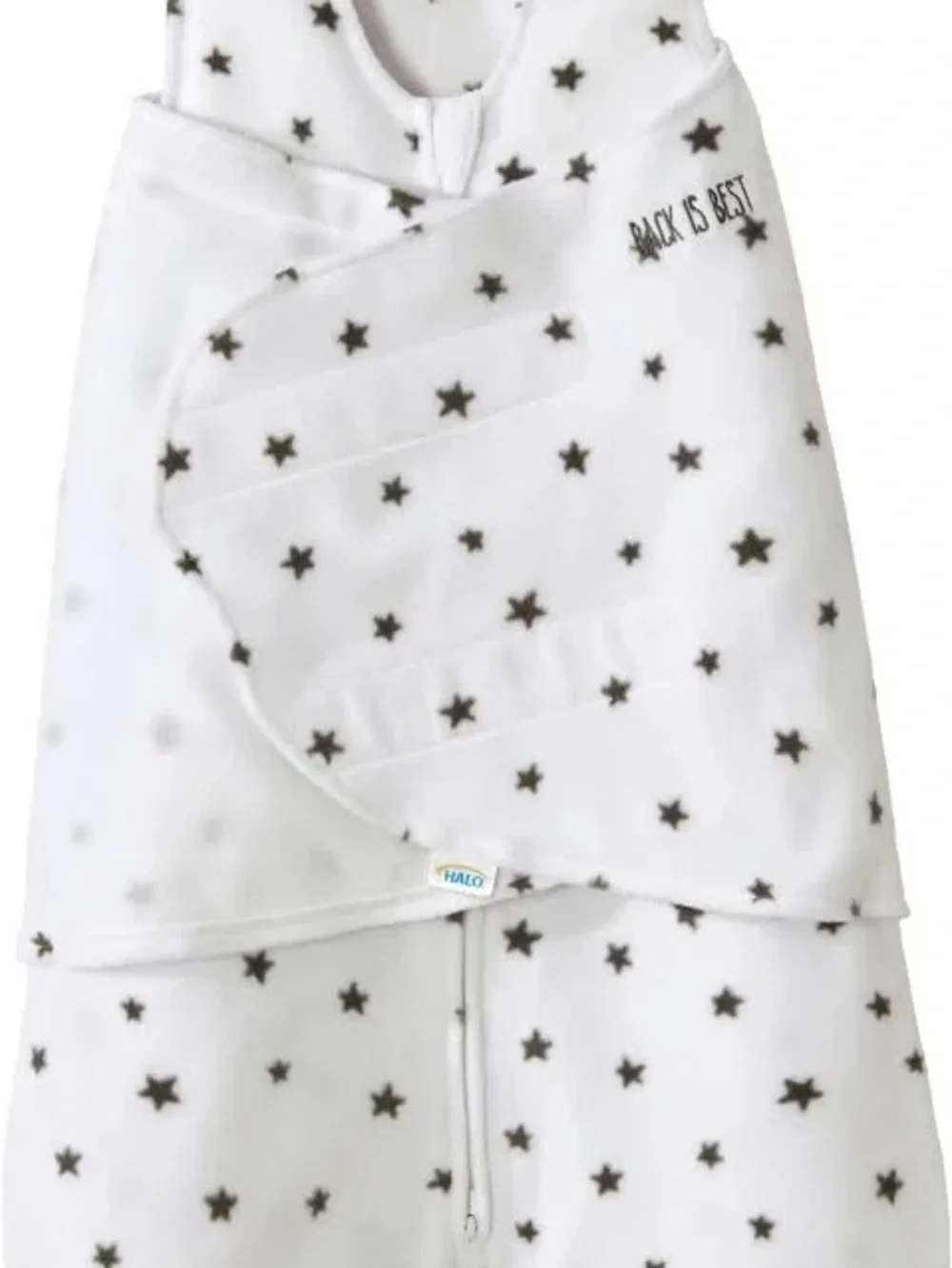 *New* Halo Baby Sleep Sack Swaddle- White with Black Stars